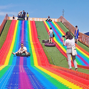 Outdoor Resort Playground Game Family Fun Mountain <span class=keywords><strong>Slope</strong></span> Colorful Dry Sliding Rainbow Slide - Product Image 4