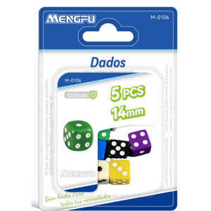 5 pezzi 14mm Set di dadi colorati per giochi da tavolo e attività educative - Product Image 1