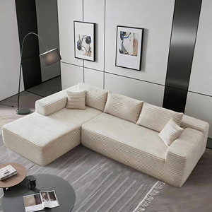 <span class=keywords><strong>Canapé</strong></span> modulaire multifonctionnel en forme de L, neuf, avec housse en <span class=keywords><strong>tissu</strong></span> peluche long <span class=keywords><strong>confortable</strong></span> et mousse de soutien robuste, convertible en lit - Product Image 6