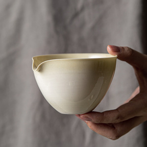 Celadon Glaze Fair Cup Porcelain Wide Mouthed Single Serving Kung Fu <b>Tea</b> <b>Set</b> Without Lid Afternoon <b>Tea</b> Use - Product Image 1