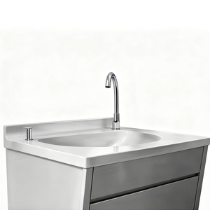 Lavabo commercial à commande au pied, lavabo en acier inoxydable à commande au pied pour usage extérieur commercial - Product Image 5