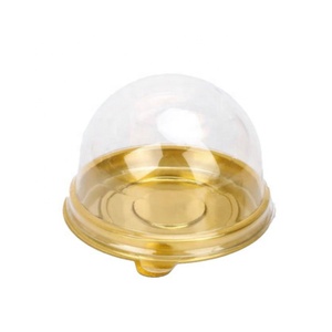 High transparent cake slice takeaway round pastry clear Pastry box