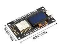 Papan Pengembangan ESP8266 dengan Port Serial CH340G, Modul Wifi Nodemcu 0.96, dan Layar OLED 128*64