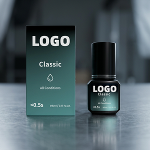 Colle liquide coréenne HQ végane et sans cruauté pour extensions de cils, séchage rapide, sans hydroquinone, résistante à l'eau et à l'huile, toutes conditions - Product Image 1