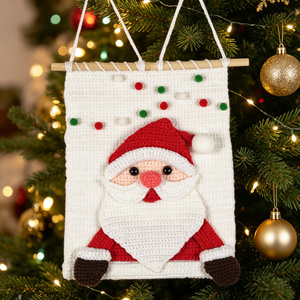 Kit Fai-da-Te <span class=keywords><strong>per</strong></span> Ornamento <span class=keywords><strong>di</strong></span> Babbo <span class=keywords><strong>Natale</strong></span> Fatto a Mano, Set <span class=keywords><strong>di</strong></span> Materiali <span class=keywords><strong>per</strong></span> Lavoro a Maglia, Decorazione Natalizia da Appendere all'Albero - Product Image 2
