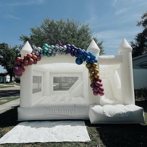 <span class=keywords><strong>Château</strong></span> <span class=keywords><strong>gonflable</strong></span> Zhenmei blanc avec toboggan pour enfants, idéal pour les fêtes de mariage en extérieur - Product Image 2