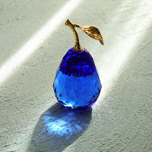 Figurines en cristal faites à la main en forme de poire, objets de collection, décorations en verre en forme de fruits pour bureau, presse-papiers en verre artistique pour la maison et la cuisine - Product Image 4