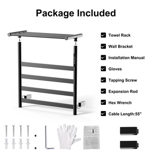 Wall Mounted Electric Towel Bar Rack Heating Rail Radiator Bathroom Ladder Hand Heated Towel Holder Rack - Product Image 2