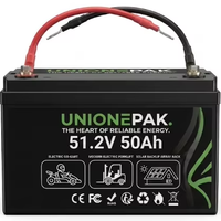 Batterie de stockage d'énergie domestique LiFePO4 51,2 V 50 Ah 2,56 kWh, alimentation de secours solaire, alimentation extérieure