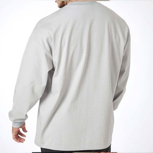 เสื้อยืดแขนยาวผู้ชายคุณภาพสูง เสื้อผ้ากีฬาออกกำลังกาย เสื้อยืดสั่งทำพิเศษ ทรงโอเวอร์ไซส์ ระบายอากาศได้ดี - Product Image 2