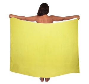 Paréo personnalisé de couleur unie, sarong de Lavalava, couverture de maillot de bain de plage pour femmes, robes fines imprimées à bas quantité minimale de commande, léopard rayé - Product Image 2