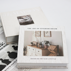 Boîte <span class=keywords><strong>de</strong></span> rangement élégante en forme <span class=keywords><strong>de</strong></span> <span class=keywords><strong>faux</strong></span> livre en papier d'art haut <span class=keywords><strong>de</strong></span> gamme avec couverture en tissu Décoration artistique <span class=keywords><strong>de</strong></span> la maison - Product Image 1