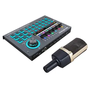 Haoyu V-M18 Professional Recording Podcast Sound Card XLR Microphone 3 In 3 Audio Sound Card For Game Living