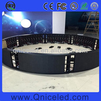 Salle de presse circulaire incurvée Led affichage intérieur Flexible exposition salon écran cylindrique colonne cercle vidéo mur