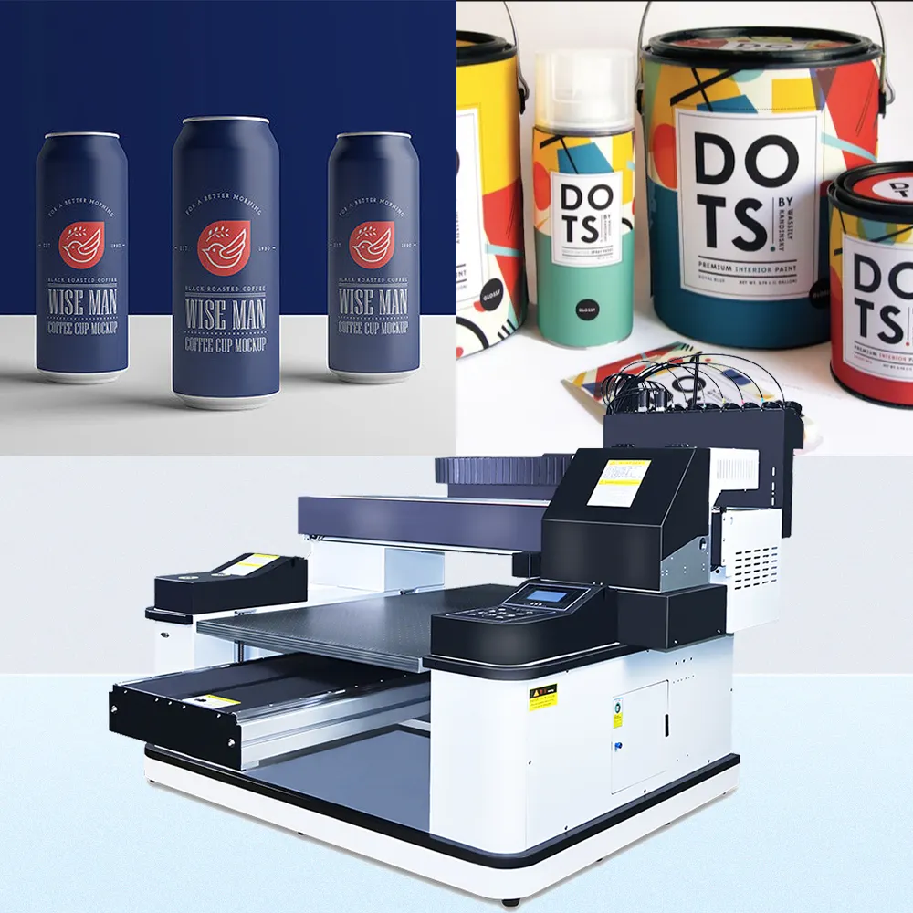 Groot Formaat A1 Industriële Printer Machine Multifunctionele Snel Afdrukken Acryl Plastic Hout 3 Stuks Xp600 Uv Flatbed Printer