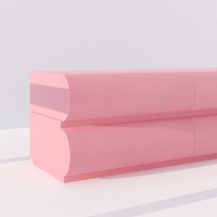 Meuble TV moderne en bois massif rose bébé, design nouveau, luxueux et écologique, avec 8 tiroirs pour salon, appartement et chambre à coucher