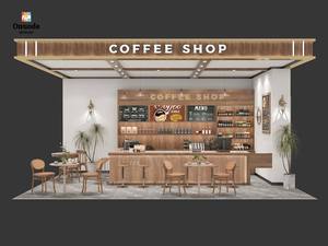 Mostrador de Cafetería para Panadería, Kiosco de Café Personalizado, Vitrina de Exhibición para Centro Comercial, Diseño Interior de Cafetería, Decoración de Cafetería - Product Image 3
