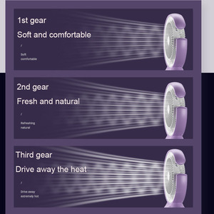 Kipas Meja Mini USB dengan Lampu LED Baterai Isi Ulang Multi-Power (USB/<span class=keywords><strong>Solar</strong></span>/Baterai) Kontrol Tombol - Product Image 6