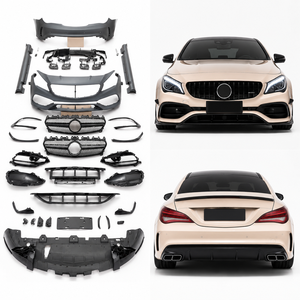 Kit de Carrocería Estilo CLA45 <span class=keywords><strong>AMG</strong></span> para <span class=keywords><strong>Mercedes</strong></span> W117 Clase <span class=keywords><strong>CLA</strong></span> 2014-2019, Material PP, Conjunto de Parachoques Delantero y Trasero, Rejilla, Venta al Por Mayor - Product Image 1