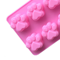 Moule à gâteau en silicone 3D en forme de patte de chat, sans BPA, jetable, pour savon, pudding, gâteau au fromage et bougie en résine - Résistant au four