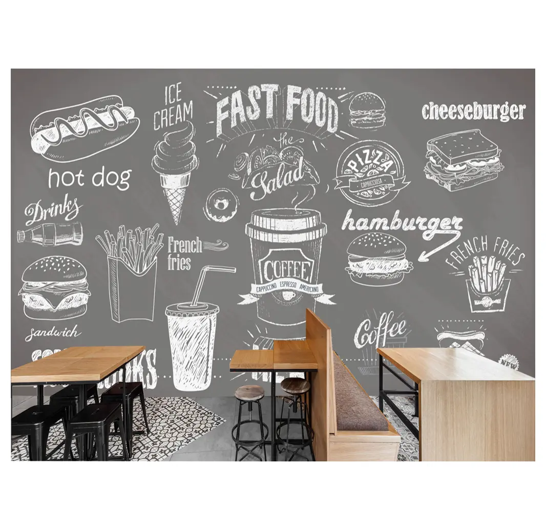 Huis Muur Papier Vintage Design Pvc 3d Foto Zelfklevend Vinyl Behang Restaurant Decoratie Behang