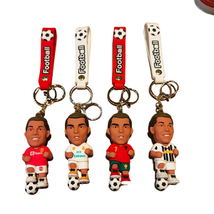 NUEVO Venta caliente Inter Miami Leo <span class=keywords><strong>Messi</strong></span> llavero <span class=keywords><strong>Messi</strong></span> 3D llavero Argentina pie pelota fútbol llaveros 3D PVC colgantes - Product Image 2