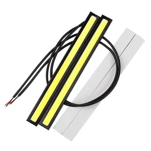 Lkt 17cm COB LED DRL sürüş gündüz koşu ışıklar şerit 12V otomatik su geçirmez araba çalışma ışığı araba Styling Led lamba