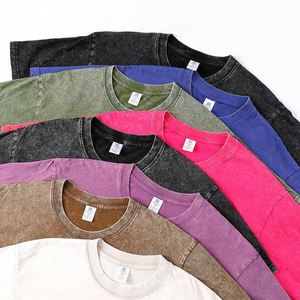 Design Oversized <b>Acid</b> Wash T-Shirt for Men Custom Printed 100% Cotton <b>Drop</b> Shoulder Heavyweight Woven Fabric - Product Image 2