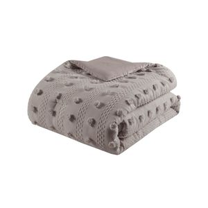 Juego de edredón DB Clip Jacquard de 7 piezas tamaño King Queen relleno de PVC de poliéster suave bordado liso para el hogar boda desechable - Product Image 5