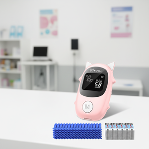 ชุดเครื่องวัดระดับน้ำตาลในเลือดสำหรับสัตว์เลี้ยงแบบไฟฟ้า พร้อมแถบตรวจ 50 ชิ้น + เข็มเจาะเลือด ใช้งานง่ายแบบ 1 ทัช สำหรับเจ้าของสัตว์เลี้ยง วัสดุพลาสติก - Product Image 1