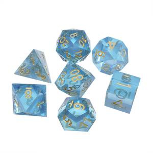 ชุดลูกเต๋าหลายด้าน DND ขอบคม-ลูกเต๋า <span class=keywords><strong>RPG</strong></span> ทำด้วยมือสำหรับเกมบนโต๊ะตัวเลือกโลหะ7-ตายแบบกำหนดเองและแวววาว - Product Image 2