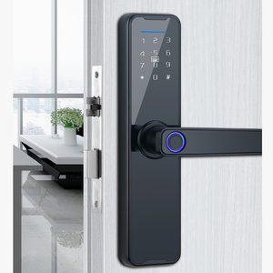 מנעול טביעות אצבע דיגיטלי חדש חכם tt tuya wi נעילת שלט רחוק סגסוגת אלומיניום עץ - Product Image 1