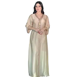 2023 New Hot Selling Muslim Dress Dubai Women's Fashion Abaya Long Dress Hot Diamond Dress Large Middle Eastern Robe