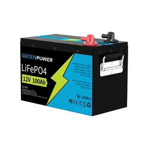 Geceninov 12V 100Ah LifePO4 batteria per motore marino Rv Golf carrello elevatore batteria solare