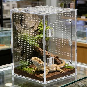 Boîte d'escalade pour reptiles en acrylique transparent sur mesure, modèle d'assemblage, terrarium ventilé pour lézards, petit biotope pour reptiles, boîte de présentation - Product Image 4