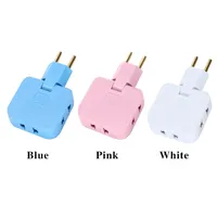 Adaptateur électrique EU en cuivre, prise d'extension 3 en 1, adaptateur rotatif à 180 degrés, convertisseur de prise réglable pour téléphone portable