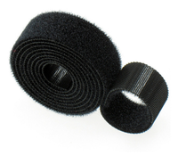 Attaches-câbles auto-agrippants 15 mm x 1 m, sangles organisatrices de fils réglables et réutilisables, double face