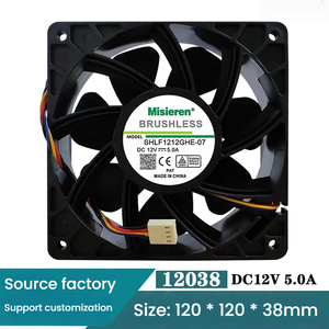 Bldc 12v 5A S7/S9 120mm 전후 PC 팬 폭력 고속 산업용 냉각 12038 팬 120x120 - Product Image 3