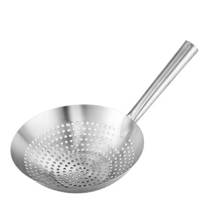 201 Stainless Steel Oil <b>Strainer</b> Large Size Thickened Durable Kitchen Use <b>Colander</b> Filter Screen - Product Image 5