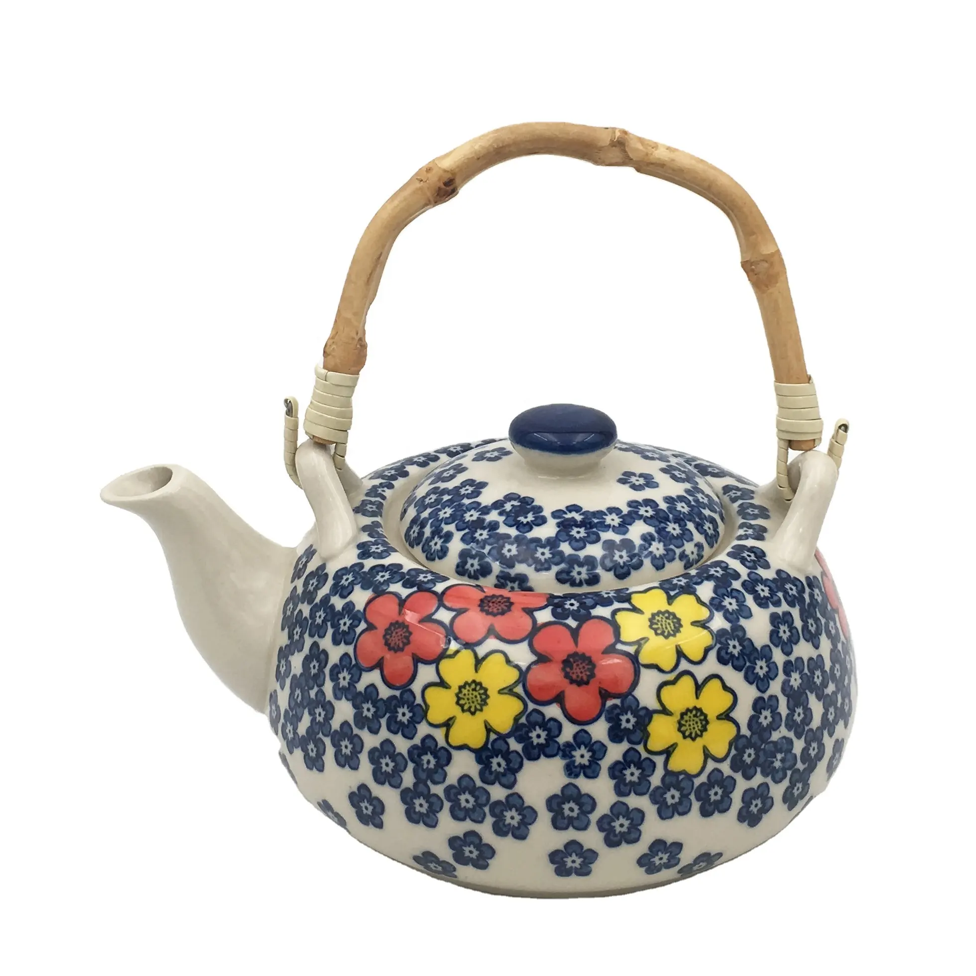Kunden spezifisches Keramik-Teekannen-Steinzeug mit Teeset mit Bambus griff