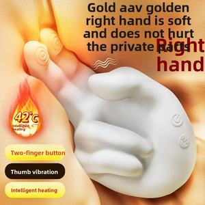 Masseur manuel à 10 fréquences, stimulateur clitoridien réaliste avec mouvements de doigts, chauffant, vibrateur à mains flexibles - Product Image 2