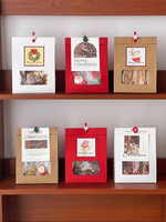 Sacs en carton blanc de luxe personnalisés avec logo imprimé, écologiques, recyclables, impression offset, avec fenêtre pour biscuits
