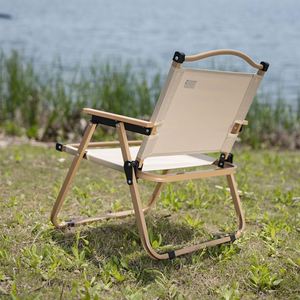 Chaise pliante portable en acier Kermit pour l'extérieur, idéale pour le camping, les pique-niques et les parcs - Product Image 4
