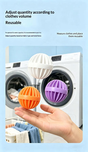 Ensemble de 4 boules de lavage écologiques pour lave-linge, réduit les plis des vêtements et réduit le temps de séchage - Product Image 5