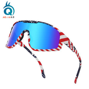 Lunettes de soleil polarisées Xq-H2 pour le cyclisme, motif drapeau américain, légères, coupe-vent, anti-poussière, pour sports de plein air - Product Image 5