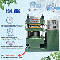 Mesin Press Melamin Satu Warna 550 Ton Bersertifikat PANLONG CE, Komponen Hidrolik Terkontrol PLC Delta, Peralatan Makan Mahjong