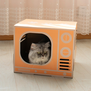ที่นอนข่วนเล็บแมวแบบกระดาษแข็งลายการ์ตูน ทนทาน ใช้ได้กับแมวในบ้าน - Product Image 3