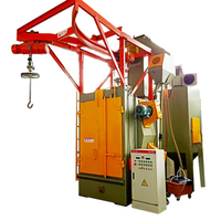 Machine de grenaillage électrique pour pièces d'estampage en métal Élimination de la rouille Cylindre GPL neuf état Traitement de surface à crochet Douk
