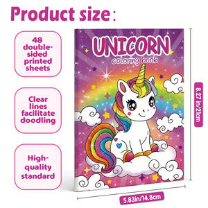 Libro de <span class=keywords><strong>Colorear</strong></span> Infantil de Dibujos Animados, Sirena Flash, 48 Páginas, Niña Unicornio, Caballo Arcoíris, Papel Offset, Hecho en China, Producto Nuevo - Product Image 3