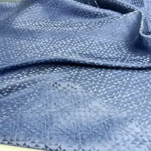 Traditional Solid Dyed Color Custom Jacquard Triangle Pattern Silk Satin Feel Viscose Fabric For Japan Kimono Kaftan Sleepwear